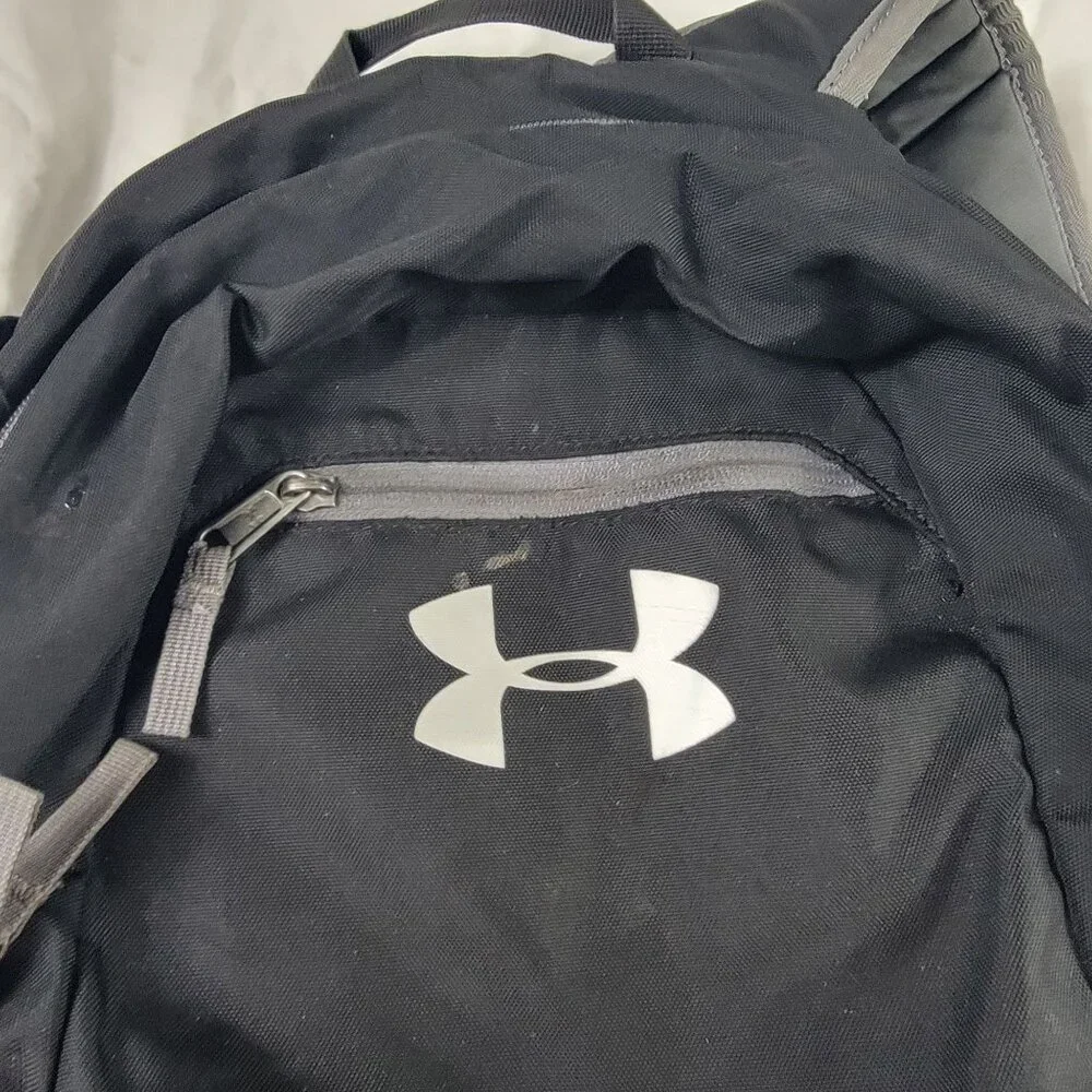 Under Armour Storm Backpack Black School Gym Bag Adjustable Straps Mesh Pockets